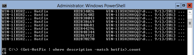 Check if hotfix is installed power shell script examples using celtx