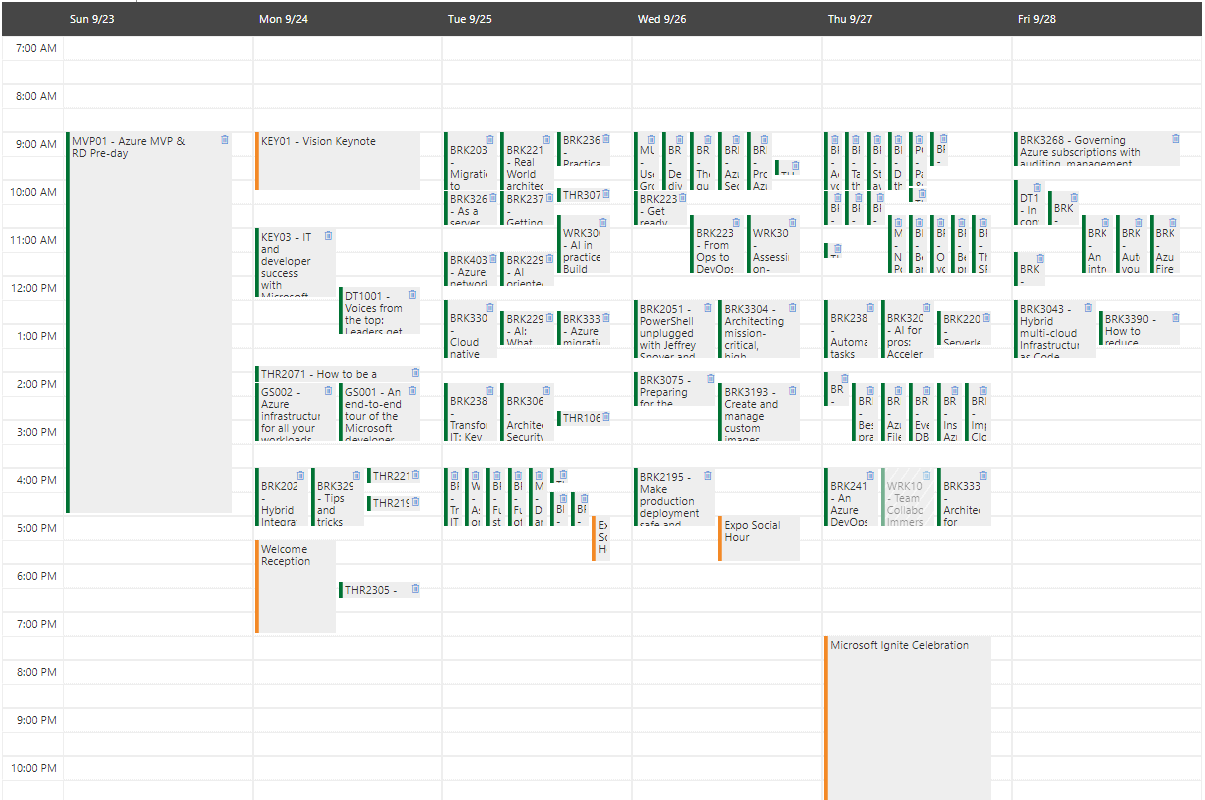 My Microsoft Ignite Schedule vNiklas Cloud and Automation blog